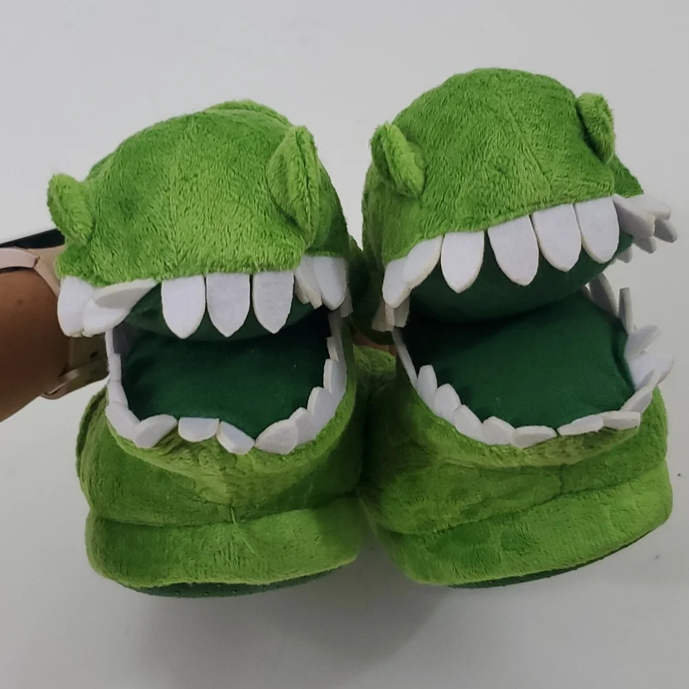 Disney Pixar Rex Dinosaur plush kids slippers US 7/8